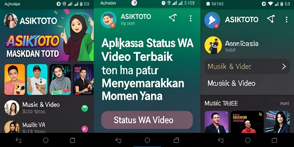 Antarmuka ASIKTOTO yang user-friendly untuk Status WA Video.