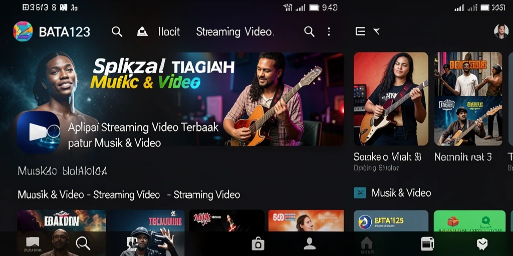 Antarmuka BATA123 yang menarik dan mudah digunakan untuk Streaming Video.